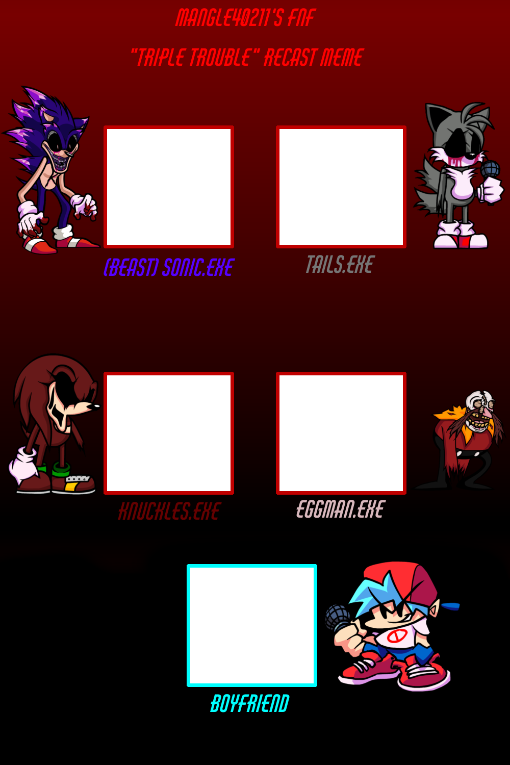 Triple Trouble Recast Meme Template