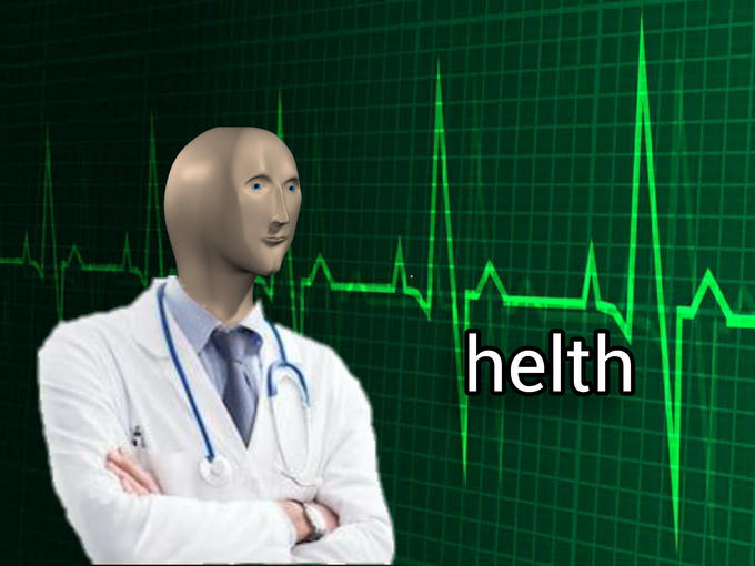 Stonks Helth  Meme Template