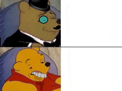 Fancy and Idiot Pooh  Meme Template