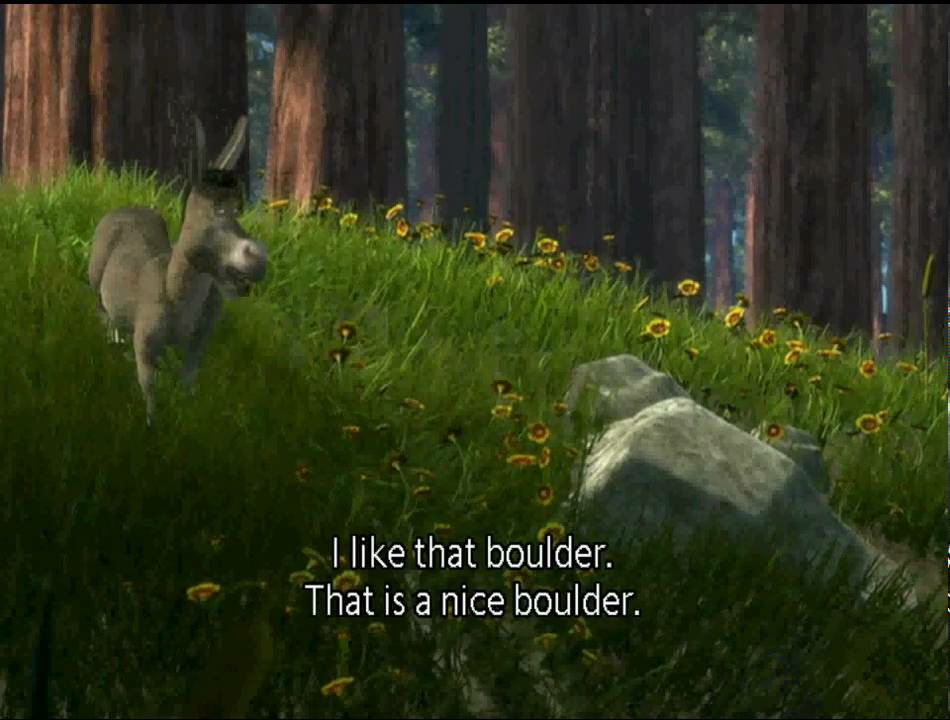 Shrek Donkey I like that boulder. that is a nice boulder.  Meme Template