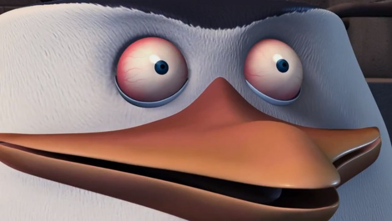 Penguins of madagascar skipper red eyes  Meme Template
