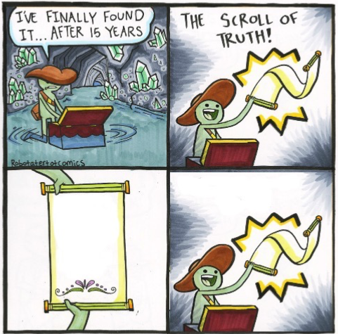 The Real Scroll of Truth  Meme Template