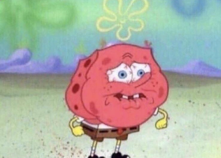 Spongebob Holding Breath  Meme Template