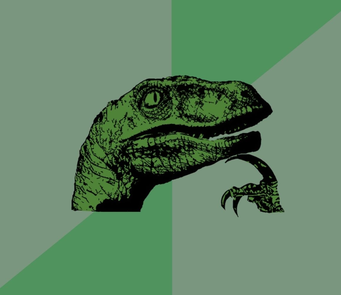 dino think dinossauro pensador  Meme Template