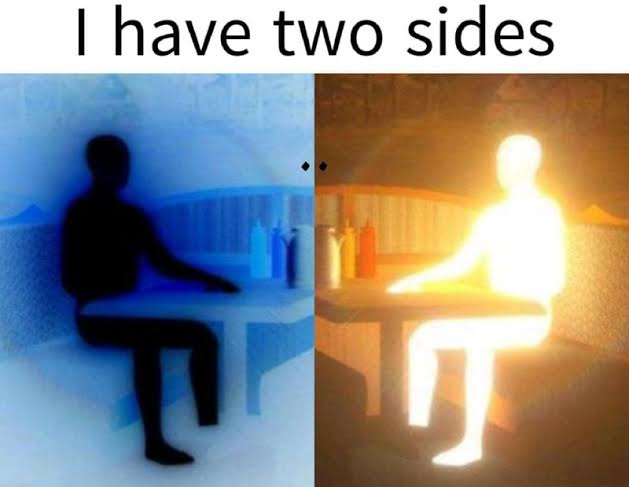 I have two sides  Meme Template