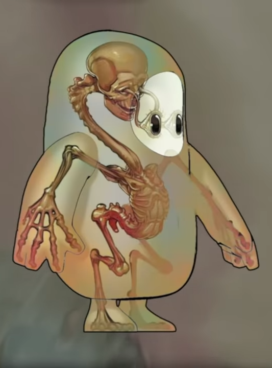 Fall guys skeleton  Meme Template