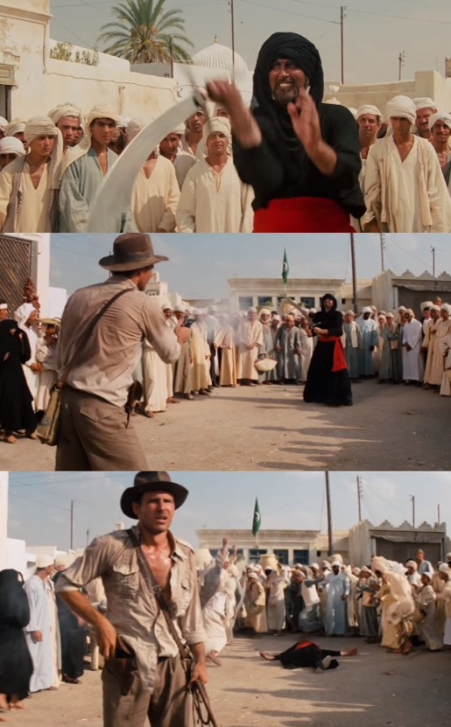 Indiana Jones Shoots Guy With Sword  Meme Template