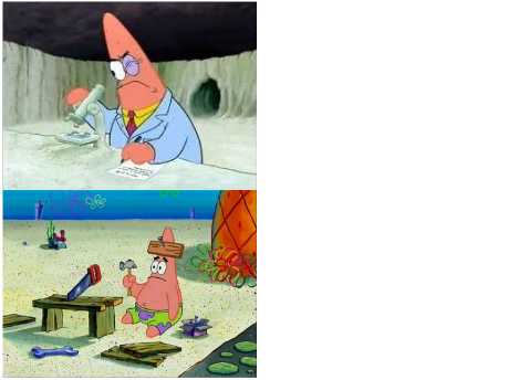 Patrick Smart Dumb  Meme Template