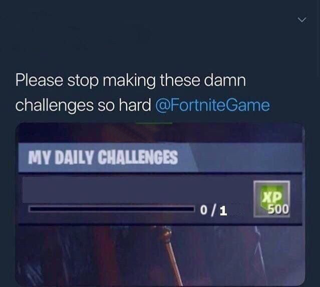 Fortnite Challenge  Meme Template