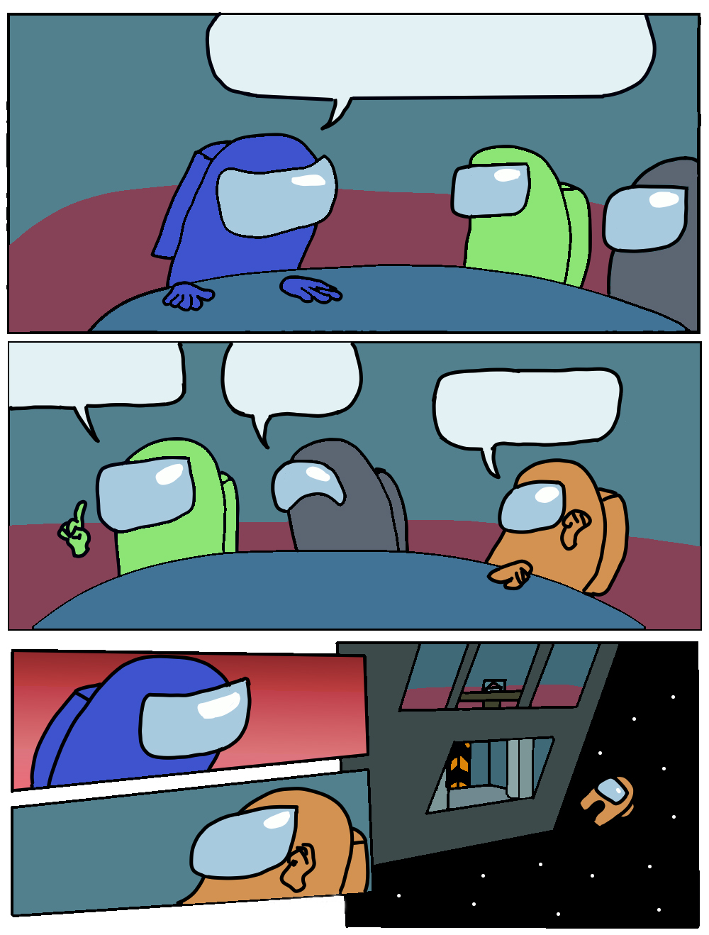 Among Us Meeting  Meme Template