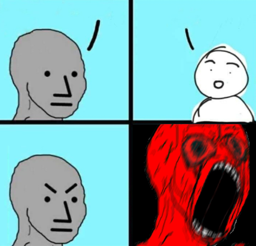 Angry NPC wojack rage  Meme Template