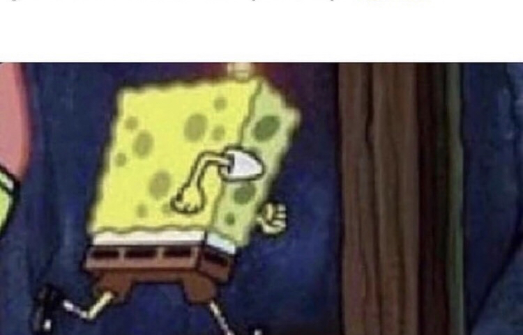 Spongebob running  Meme Template